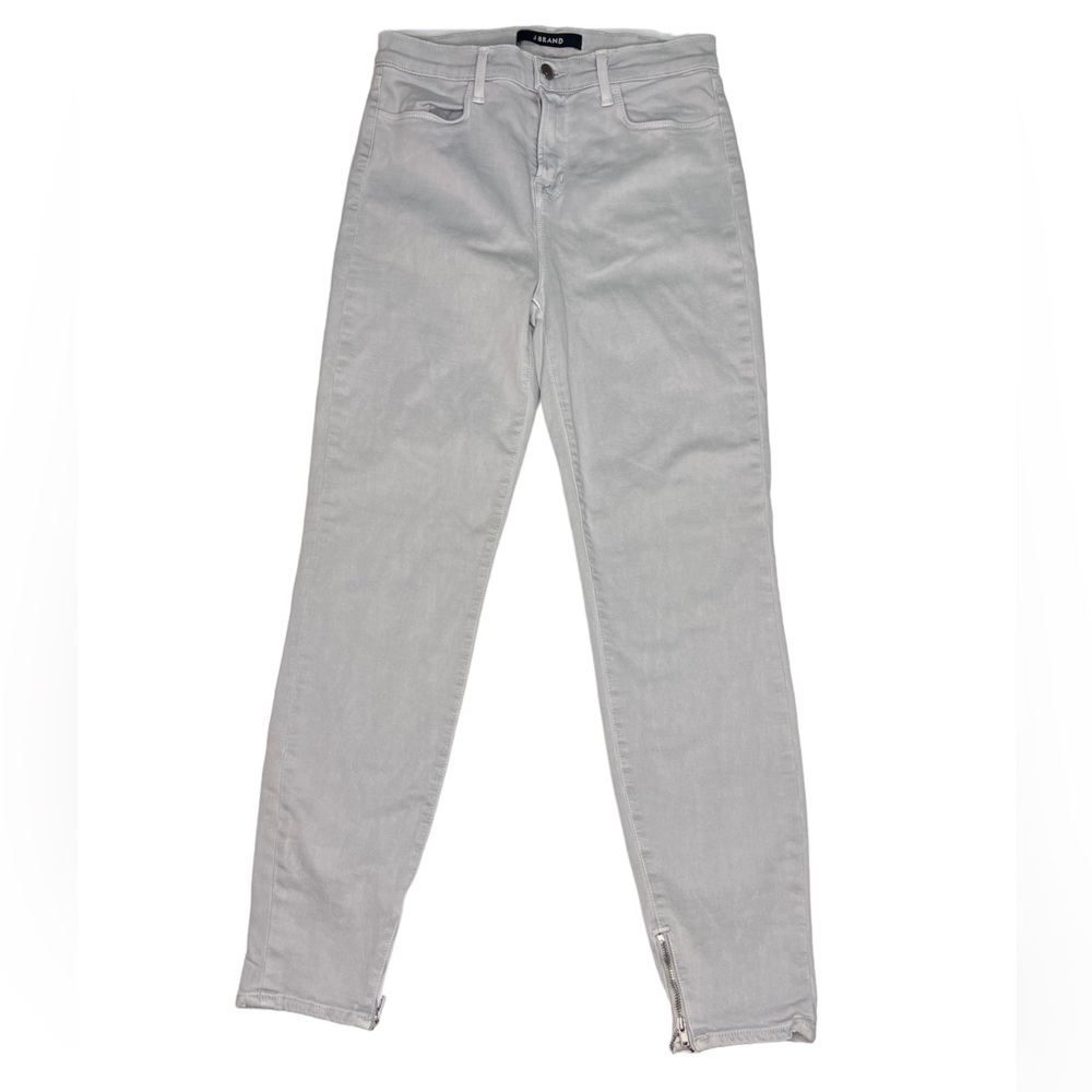 J Brand Women’s Cropped Zip light gray denim jeans - size 29
